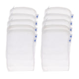 Max 10 Pcs Zipped Fish Tank Filter Material Mesh Bag Isolation Bag 15x20cm White