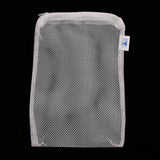 Max 10 Pcs Zipped Fish Tank Filter Material Mesh Bag Isolation Bag 15x20cm White
