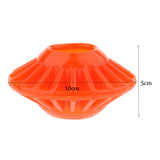 Max Dog Training Toys Flying Discs Flyer Silicone for Big Small Dogs Soft Orange