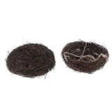 Max 2PCS Rattan Bird Nest Swinging Toy Cage Perch Stand for Parrot Budgie L
