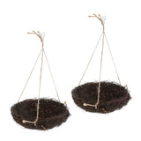 Max 2PCS Rattan Bird Nest Swinging Toy Cage Perch Stand for Parrot Budgie L