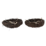 Max 2PCS Rattan Bird Nest Swinging Toy Cage Perch Stand for Parrot Budgie L