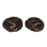 Max 2PCS Rattan Bird Nest Swinging Toy Cage Perch Stand for Parrot Budgie L