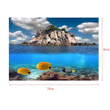Max 3D Aquarium Background Poster Backdrop Sticker Fish Tank Decorations M