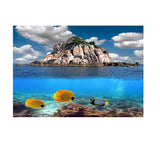 Max 3D Aquarium Background Poster Backdrop Sticker Fish Tank Decorations M
