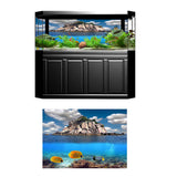 Max 3D Aquarium Background Poster Backdrop Sticker Fish Tank Decorations M