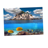 Max 3D Aquarium Background Poster Backdrop Sticker Fish Tank Decorations M