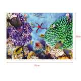 Max 3D Effect Aquarium Poster Ocean Natural Landscape Poster Fish Tank Decor XS