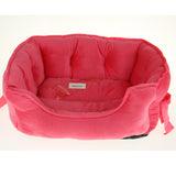 Max Pet Dog Bed Warming House Soft Nest Dog Baskets Winter Warm Kennel rose red