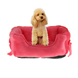 Max Pet Dog Bed Warming House Soft Nest Dog Baskets Winter Warm Kennel rose red