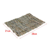 Max 2 PCS Handwoven Straw Cage Mat Sleep Bed and Chew Toy for Small Pet Rabbit