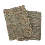 Max 2 PCS Handwoven Straw Cage Mat Sleep Bed and Chew Toy for Small Pet Rabbit