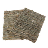 Max 2 PCS Handwoven Straw Cage Mat Sleep Bed and Chew Toy for Small Pet Rabbit