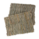 Max 2 PCS Handwoven Straw Cage Mat Sleep Bed and Chew Toy for Small Pet Rabbit