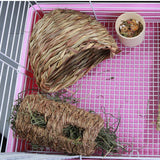Max 2pcs Natural Grass Rack Feeder Hay Grass Nest Holder for Rabbit Guinea Pig