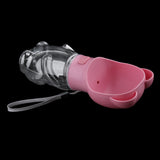 Max Portable Pet Dog Water Bottle Dogs Travel Puppy Cat Drinking Bowl  Pink
