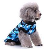 Max Pet Dog / Cat Recovery Suit Surgery Wound Protective Clothes Blue Camo L