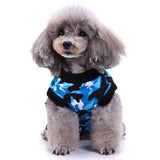 Max Pet Dog / Cat Recovery Suit Surgery Wound Protective Clothes Blue Camo L