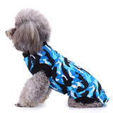Max Pet Dog / Cat Recovery Suit Surgery Wound Protective Clothes Blue Camo L