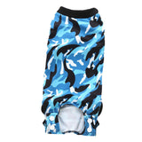 Max Pet Dog / Cat Recovery Suit Surgery Wound Protective Clothes Blue Camo L