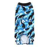 Max Pet Dog / Cat Recovery Suit Surgery Wound Protective Clothes Blue Camo L