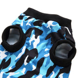 Max Pet Dog / Cat Recovery Suit Surgery Wound Protective Clothes Blue Camo L