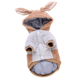 Max Pet Puppy Dog Comfortable Rabbit Shape Jacket Warm Plush Coat Apricot