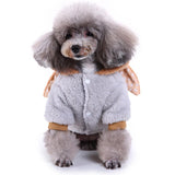 Max Pet Puppy Dog Comfortable Rabbit Shape Jacket Warm Plush Coat Apricot