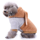 Max Pet Puppy Dog Comfortable Rabbit Shape Jacket Warm Plush Coat Apricot