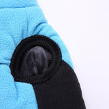 Max Pet Puppy Dog Comfortable Jacket Winter Warm Windproof Plush Coat Blue