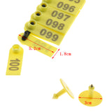 Max Plastic Livestock Ear Tag for Goat Sheep Pig Dog Number 1 to 100 Yellow