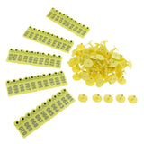 Max Plastic Livestock Ear Tag for Goat Sheep Pig Dog Number 1 to 100 Yellow