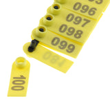 Max Plastic Livestock Ear Tag for Goat Sheep Pig Dog Number 1 to 100 Yellow