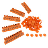 Max Plastic Livestock Ear Tag for Goat Sheep Pig Dog Number 1 to 100 Orange