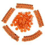 Max Plastic Livestock Ear Tag for Goat Sheep Pig Dog Number 1 to 100 Orange