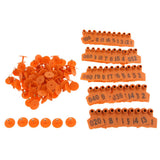 Max Plastic Livestock Ear Tag for Goat Sheep Pig Dog Number 1 to 100 Orange