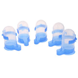Max 5 Pcs Bird Pigeon Parrot Automatic Feeder Water Food Dispenser Blue S