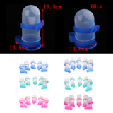 Max 5 Pcs Bird Pigeon Parrot Automatic Feeder Water Food Dispenser Blue S