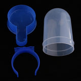 Max 5 Pcs Bird Pigeon Parrot Automatic Feeder Water Food Dispenser Blue S