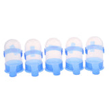 Max 5 Pcs Bird Pigeon Parrot Automatic Feeder Water Food Dispenser Blue S