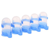 Max 5 Pcs Bird Pigeon Parrot Automatic Feeder Water Food Dispenser Blue S