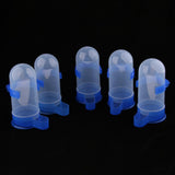Max 5 Pcs Bird Pigeon Parrot Automatic Feeder Water Food Dispenser Blue L