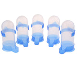Max 5 Pcs Bird Pigeon Parrot Automatic Feeder Water Food Dispenser Blue L
