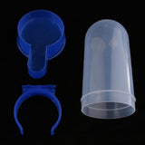 Max 5 Pcs Bird Pigeon Parrot Automatic Feeder Water Food Dispenser Blue L