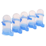 Max 5 Pcs Bird Pigeon Parrot Automatic Feeder Water Food Dispenser Blue L