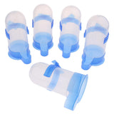 Max 5 Pcs Bird Pigeon Parrot Automatic Feeder Water Food Dispenser Blue L