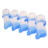 Max 5 Pcs Bird Pigeon Parrot Automatic Feeder Water Food Dispenser Blue L
