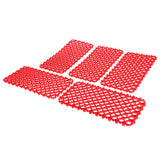 Max 5Pcs Rabbit Mats Cages Plastic Small Animal Cage Hole Mat Easy Clean Red