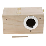 Max Wooden Cage Bird Parrot Parakeet Nest Small Animals House Middle Right Open