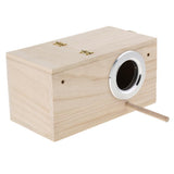 Max Wooden Cage Bird Parrot Parakeet Nest Small Animals House Middle Right Open